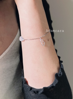 纯银天然玉石本命年平安葫芦手链