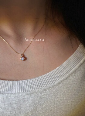 天然肉桂色月光宝石收藏级项链女