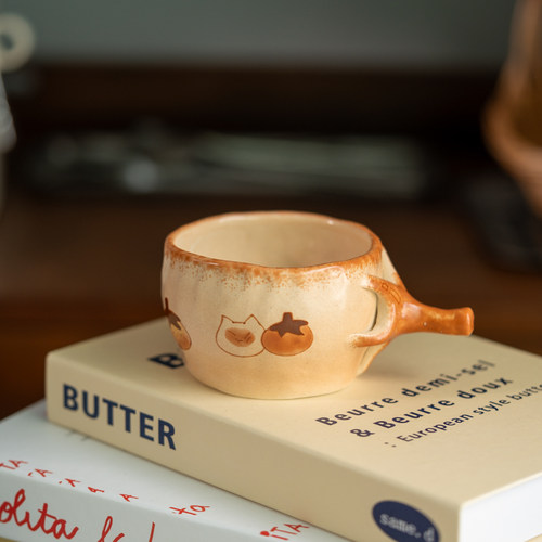 伍杯景德镇釉下彩猫猫窑咖啡杯