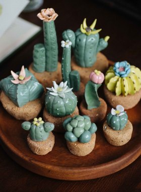 可爱风仙人掌仿真多肉植物装饰品