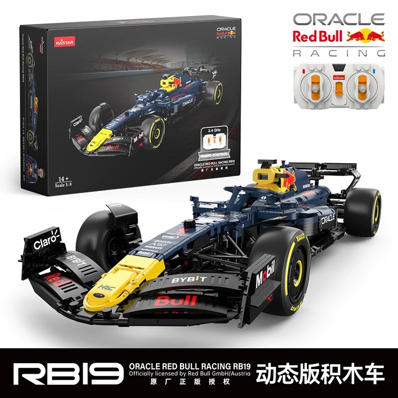 红牛f1积木赛车正品机械模型跑车