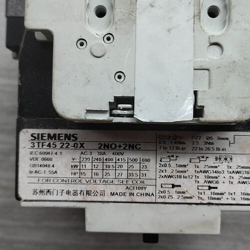 议价交流接触器 3TF45 22-0X可维修