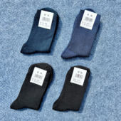 藏青夏袜冬袜耐磨防臭制式 袜子中筒运动军训藏蓝色纯黑色棉男加厚