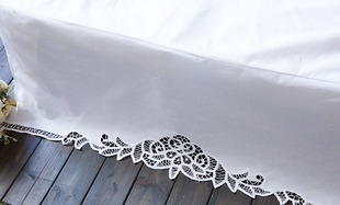 纯棉百代丽花边床裙，大号2米床，小号1.5床，.1米床