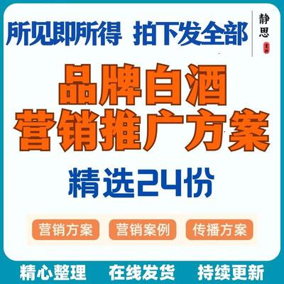 白酒营销策划案4A广告策略全案酒类快消升级包装方案