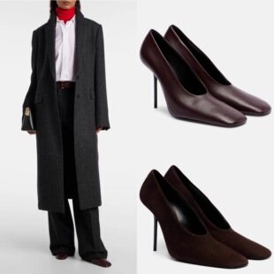 欧美外贸跨境春秋时装单鞋细跟高跟鞋时尚浅口正装女方头大码皮鞋