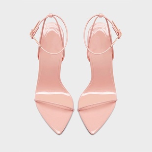 尖头走秀高跟鞋 欧美外贸一字露趾细跟凉鞋 夏时装 45大码 heels high
