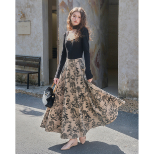 气质显瘦上衣收腰动物园深林半裙套装 法式 京城夜曲 彼得潘大叔