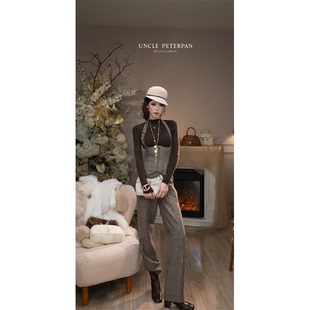 彼得潘大叔《C大调》法式优雅复古设计感收腰显高裤子