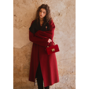 大气舒适面料保暖长款 彼得潘大叔 时尚 法式 毛呢外套 千夜礼赞