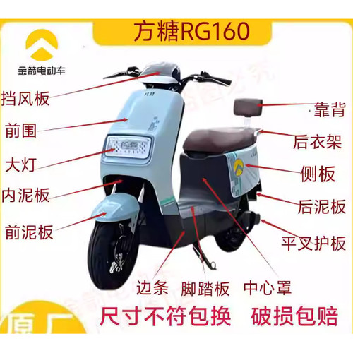 金箭方糖-RG160电动车电摩全套塑