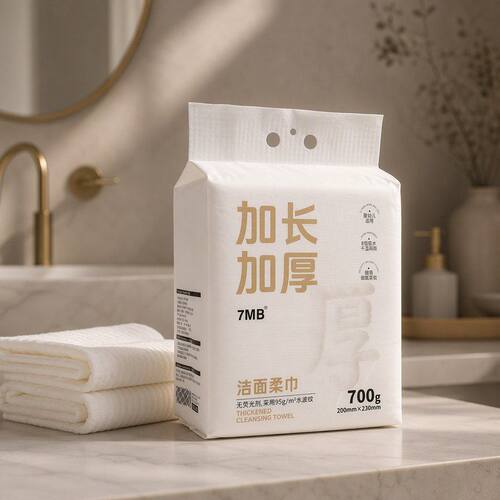 7MB一次性洗脸巾悬挂抽取式加厚水波纹擦脸洁面棉柔巾160片家庭装