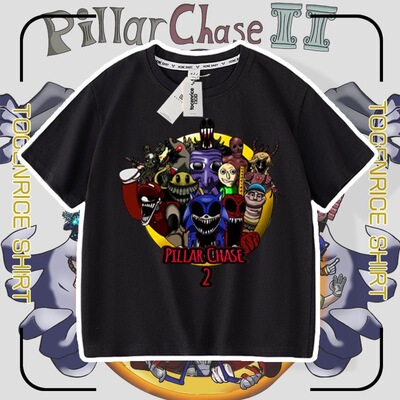 PILLAR CHASE 2 roblox 游戏半袖上衣夏装男女儿童短袖夏季半袖衫