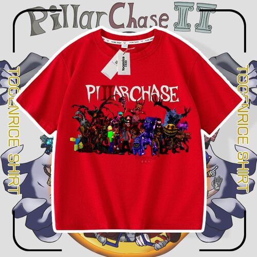 PILLAR CHASE 2 roblox 游戏半袖上衣夏装男女儿童短袖夏季半袖衫