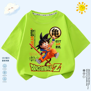 七龙珠孙悟空男童潮酷帅气t恤上衣儿童休闲短袖夏季潮流薄款衣服5