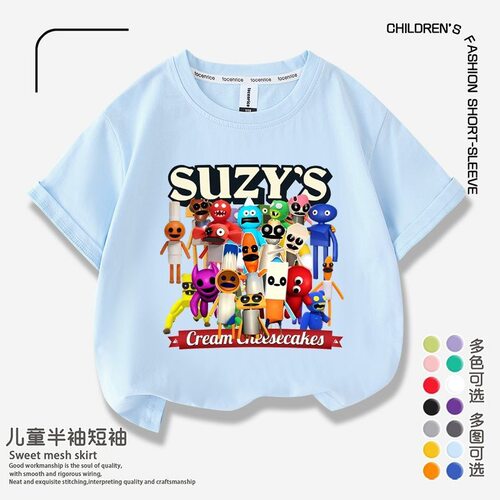 Pizzy's Parlor苏西的餐厅游戏儿童透气短袖T恤外穿中大童上衣服