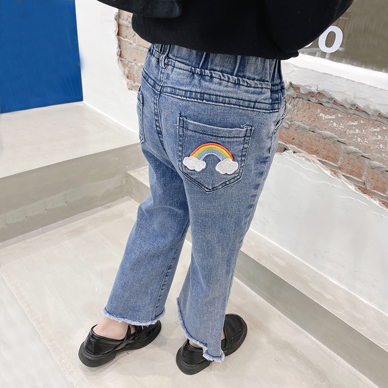 女童牛仔裤春秋款童装