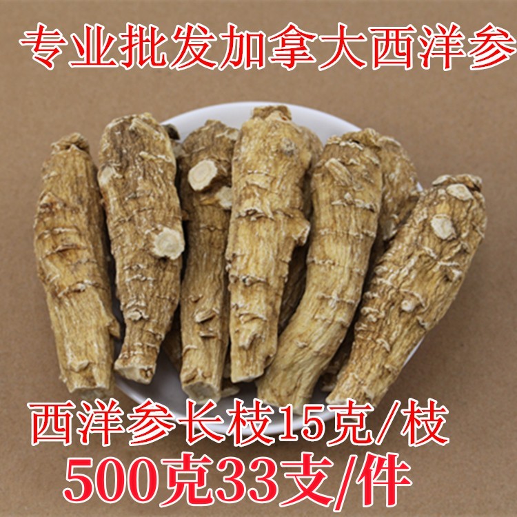 加拿大进口西洋参15克长枝花旗参段含片中长枝参段可切片