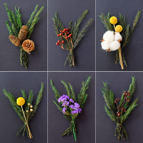 【森系小花束】真花永生花贺卡装饰生日包装毕业礼物圣诞元旦送礼