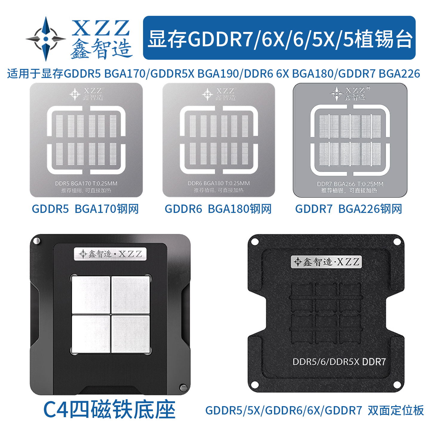 显卡显存GDDR7DDR6植球台钢网