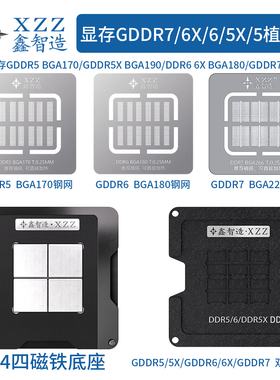 显卡GDDR7/DDR6/5X/5显存BGA226/190/180/170植球钢网植锡台刮锡