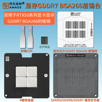 显存GDDR7颗粒BGA266植锡钢网