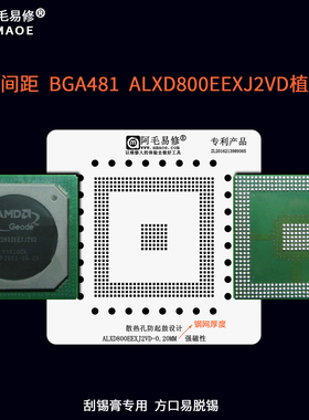 工控机CPU芯片AMD ALXD800EEXJ2VD植锡网1.27间距 BGA481植球钢网
