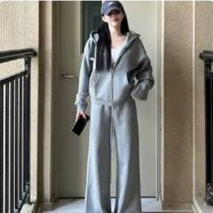 慵懒风运动服套装女秋冬宽松显瘦韩版时尚chic卫衣休闲两件套