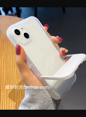 透明折叠支架12适用oppoReno11/10手机壳9/8新款7简约4se创意reno6/5pro隐形2Z高级感findx8直边x7气囊防摔x6