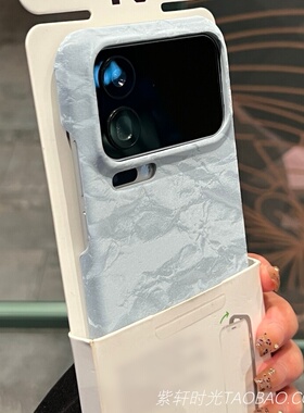 Baby婴儿奶蓝色秋冬丝绒雪山纹适用小米17promax手机壳15pro肤感14Ultra苹果17pro防指纹iPhone16时尚13女12