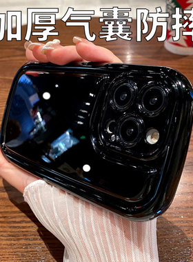 经典纯黑色适用OPPOK10手机壳K9pro高级K7X椭圆A1pro全包A92s透明A93亮面A91果冻A11x硅胶A72气囊A55s防摔A36