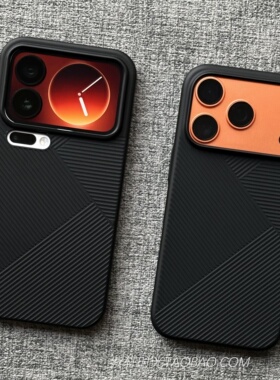 不挡广角适用小米17pro苹果17promax手机壳15/14ultra纯黑色iPhone16华为Pura80半透Mate70磨砂高级几何条纹