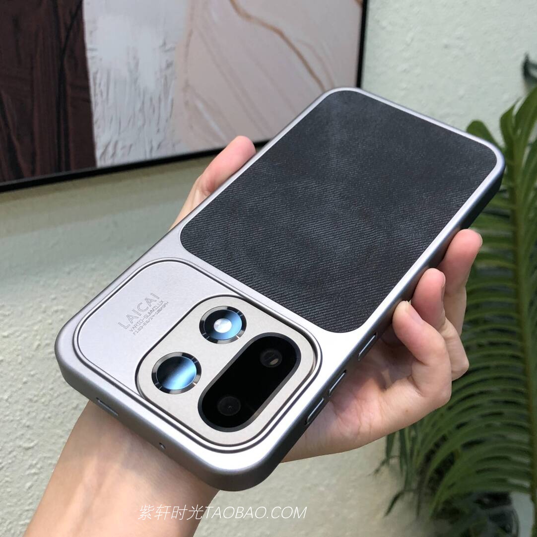 轻奢高级感复古港风牛仔纹适用一加15手机壳磁吸充电oppoFindx9黑色Findx9pro布料防指纹vivoX300pro秒变苹果