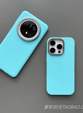 防滑颗粒感岩石磨砂防指纹适用小米15手机壳14/15spro超薄13湖蓝色15ultra红米K80简约硬壳全包防摔撞色镜头