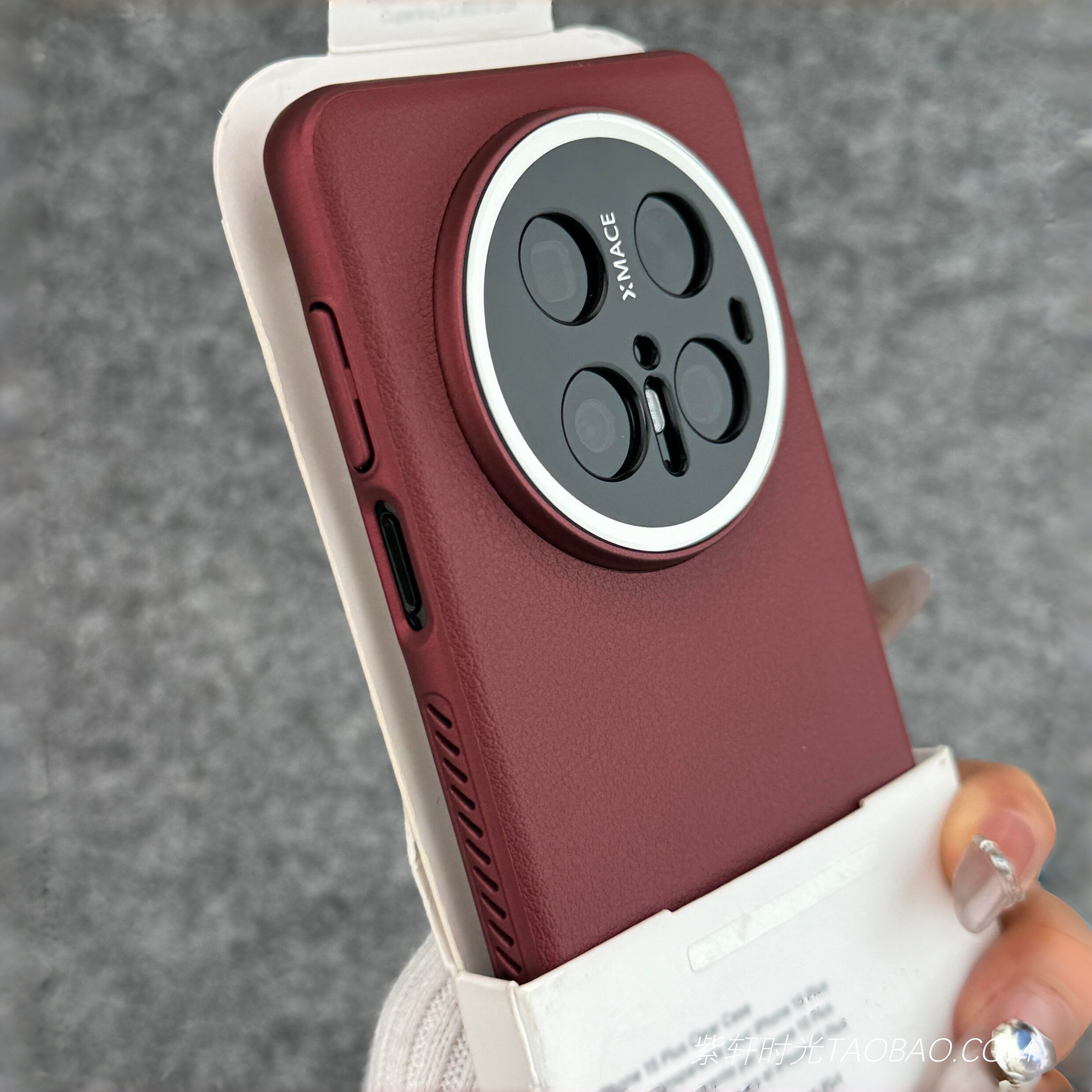 复古酒红色适用华为Mate70pro磁吸手机壳真皮质感素皮mate60pro荔枝纹散热Pura80全包镜头高档商务高级感男女