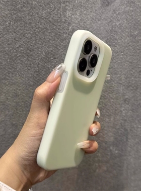 雾面耐脏果冻液态硅胶适用vivoX100s手机壳X200pro奶油mini浅绿色iQOO13/12简约11s纯色Neo9软糯7防摔S18大孔