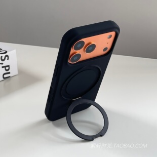 极简风360度旋转支点壳适用小米17pro手机壳max液态硅胶15/14带支架13高级感ultra黑色oppoFindx8全包X8s防摔