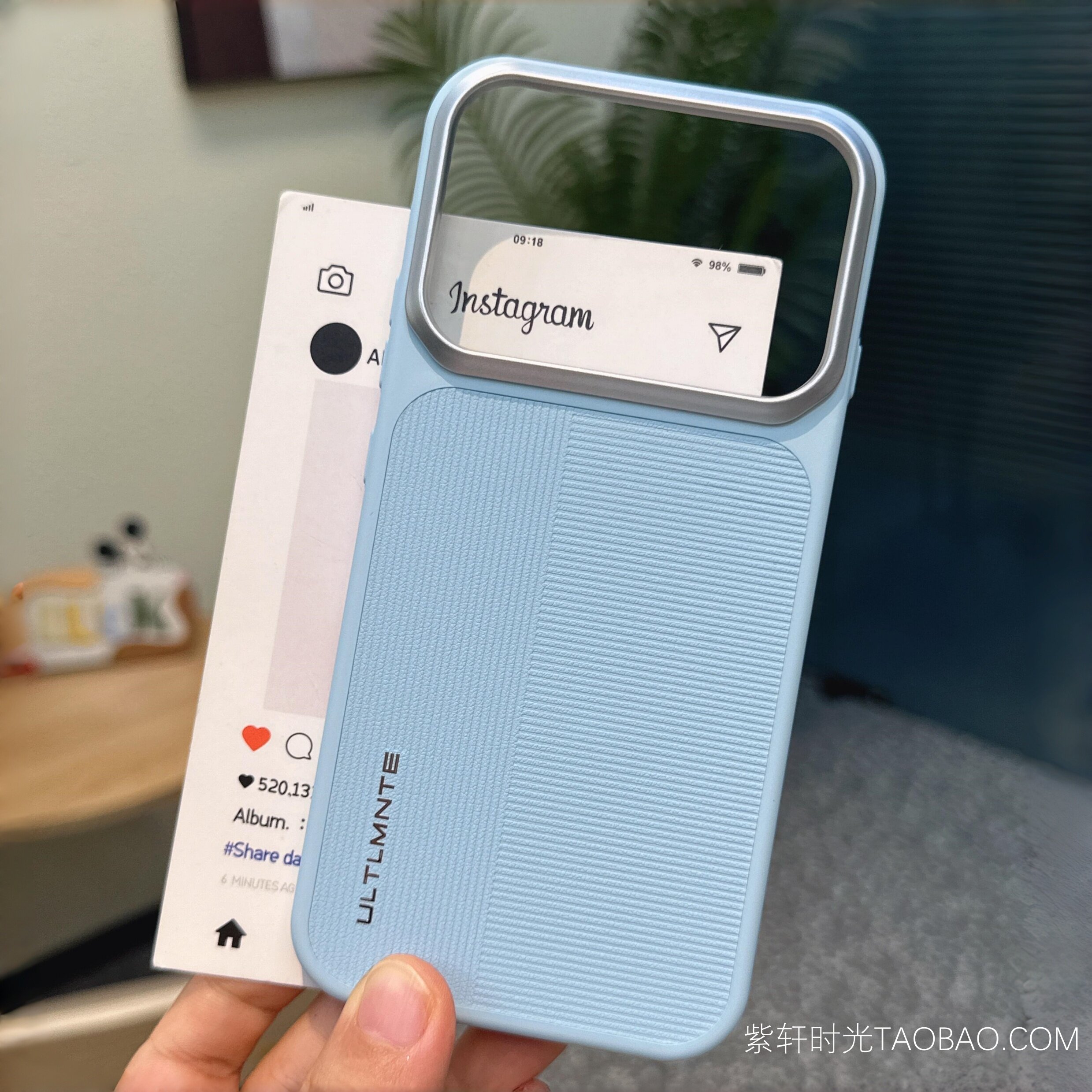 天蓝色Magsafe磁吸充电撞色条纹适用OPPO FindX10手机壳Findx10promax防滑大孔简约纯色素皮纹防摔超薄简约女