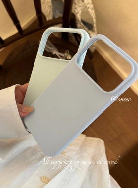 磨砂浅蓝色液态硅胶适用三星S25Ultra手机壳S24Ultra不会发黄S25+高级感S23ultra韩系ins风S24纯色Note20防摔