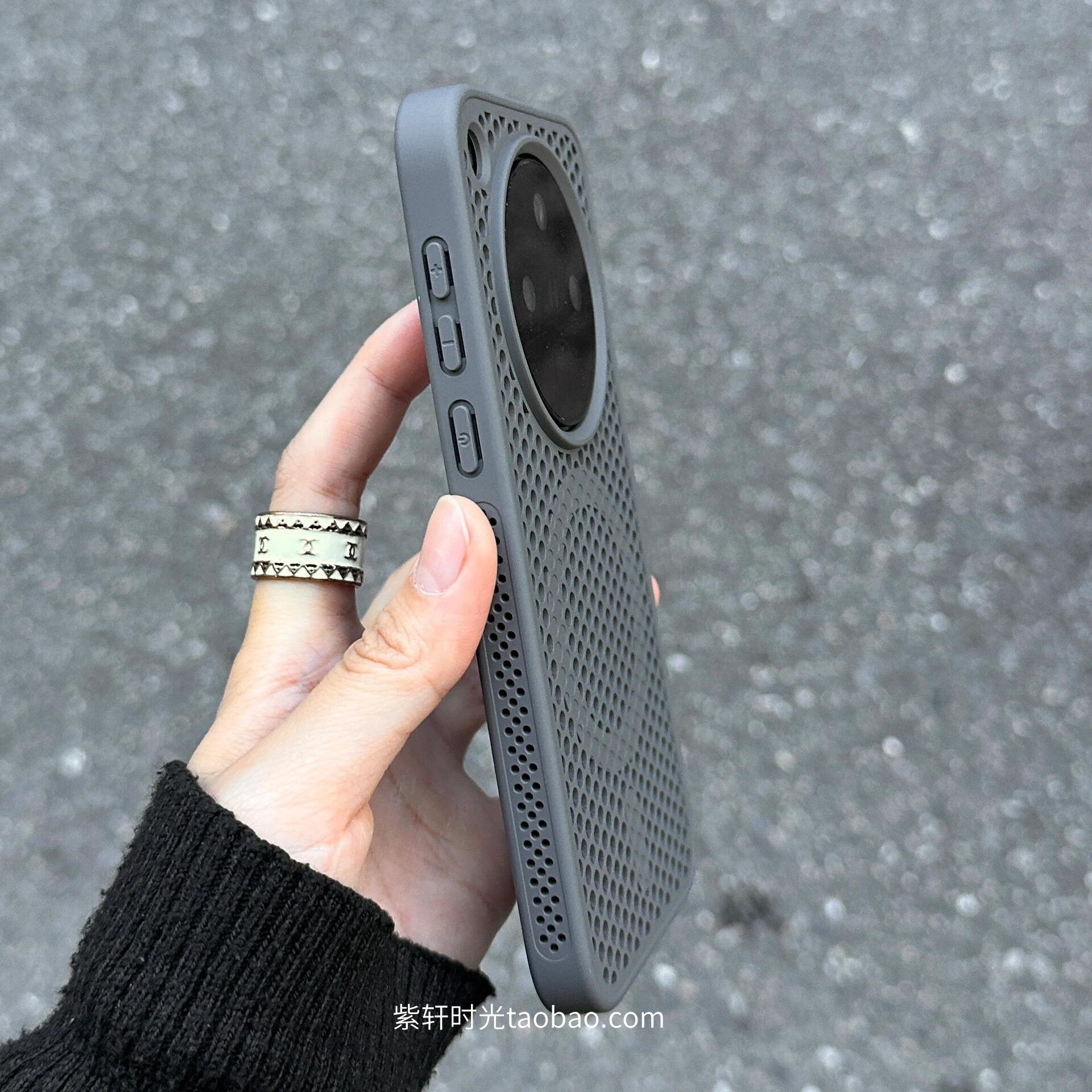 磁吸蜂窝网孔散热适用荣耀Magic7手机壳GTpro魔术6一加ACE5镂空13/12透气1+ACE3pro钛灰色气囊防摔简约保护套