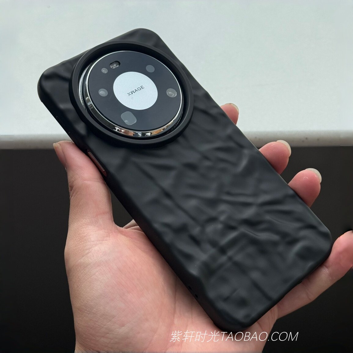 软壳立体褶皱肤感适用华为Mate80pro手机壳max纯黑色mate70pro个性创意mate60pro高级感pura80新款mate50防摔