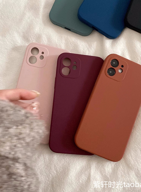 秋冬ins焦糖棕色适用OPPOReno13/9pro手机壳Findx8精孔x7/x6全包ACE2液态硅胶reno10高级11/12梅子色5防摔6/4