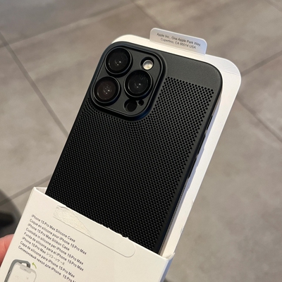 磨砂黑武士散热透气x300适用vivoS30/S19手机壳x200pro夏日iQOO15/13/12镂空网格x100简约x90高级S18黑色