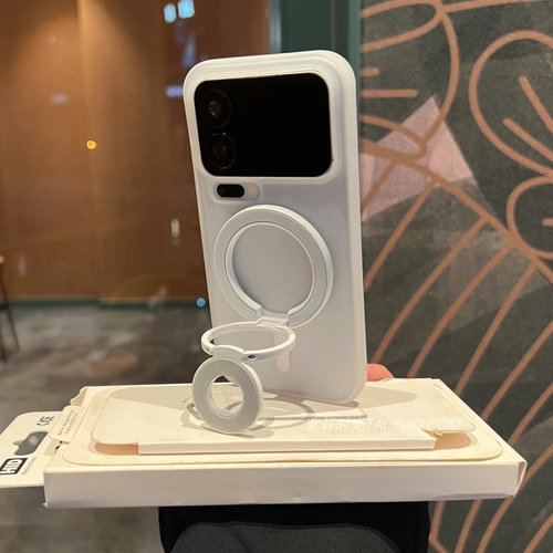 耐脏白色果冻磁吸液态硅胶适用苹果17promax手机壳iPhone16pro双面磁吸15三折叠14pro指环扣支架全包防摔肤感