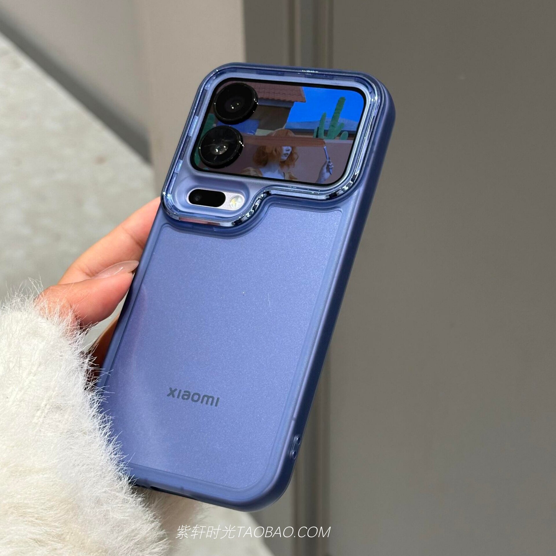 高级蓝色透明软壳适用小米17promax手机壳不当镜头17ultra不伤机15/14红米K90全包K80防摔Turbo4女Note15pro