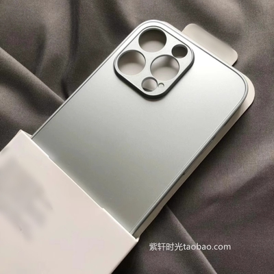 纳米磨砂不沾指纹适用苹果15promax手机壳iphone16银灰色13直边12镜头全包mini简约11冰凉感14玻璃plus耐脏xs
