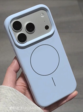 小众奶油蓝色Beats细圈磁吸适用iPhone17pro苹果17promax手机壳16pro液态硅胶15不会发黄14防摔Magsafe充电13
