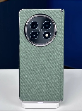 墨绿色双中轴铰链保护适用oppoFind N5手机壳磁吸充电vivo XFold5亚毛麻布料3pro三星zfold7防指纹zflip6硬壳