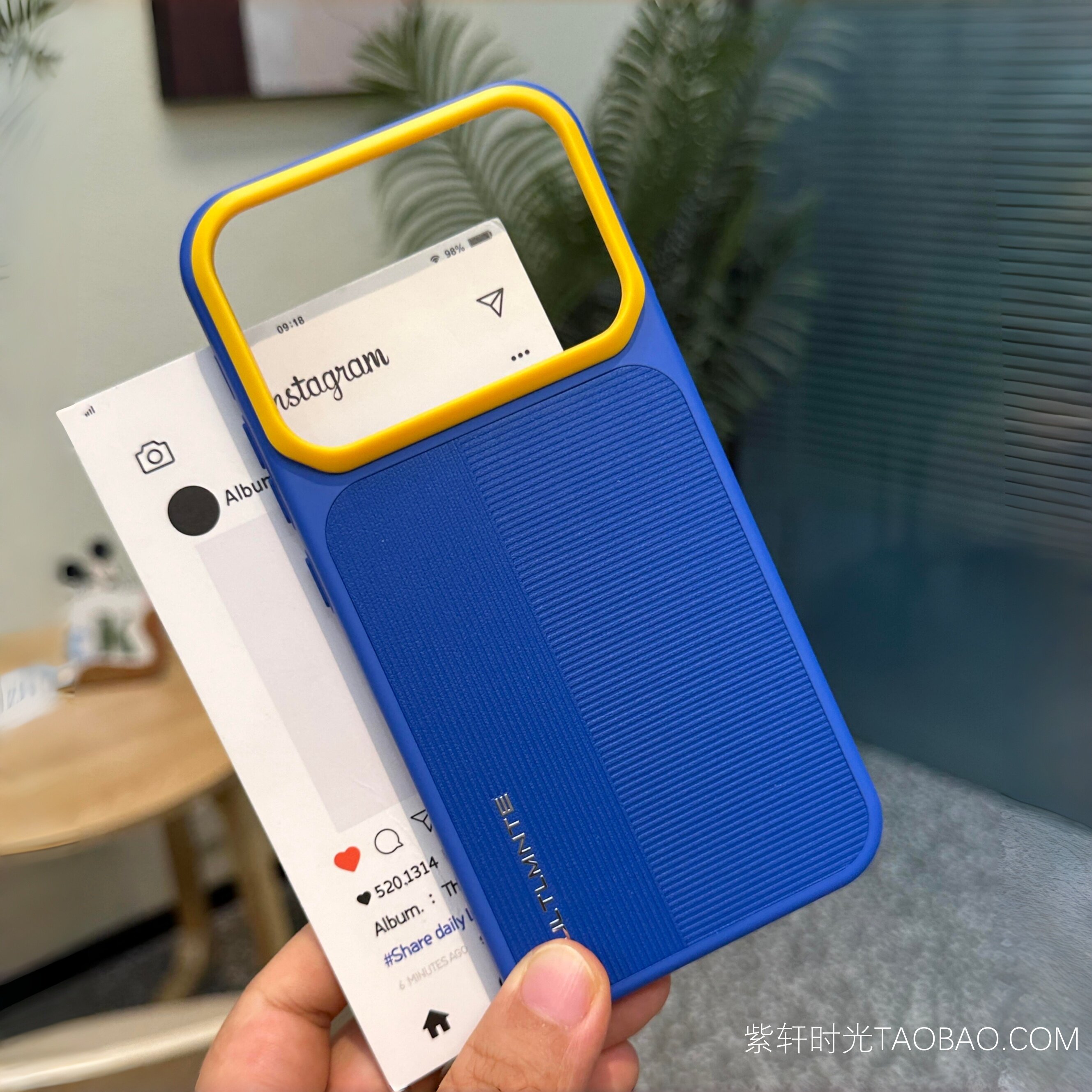 ins克莱因蓝色Magsafe磁吸撞色条纹适用oppoFindx10手机壳FindX10promax防滑金属镜框全包防摔高级感轻薄简约
