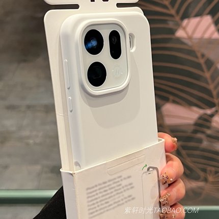 纯白色不会发黄适用OPPOFindx9pro手机壳Findx9/x8s液态硅胶X7软糯Reno14一加15全包13T防摔Ace5耐脏K13Turbo